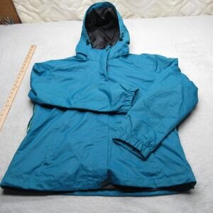 Iceburg‎ Ski Jacket Mens XL Teal Pockets Hooded Waterproof Full Zip 3-in-1 Shell